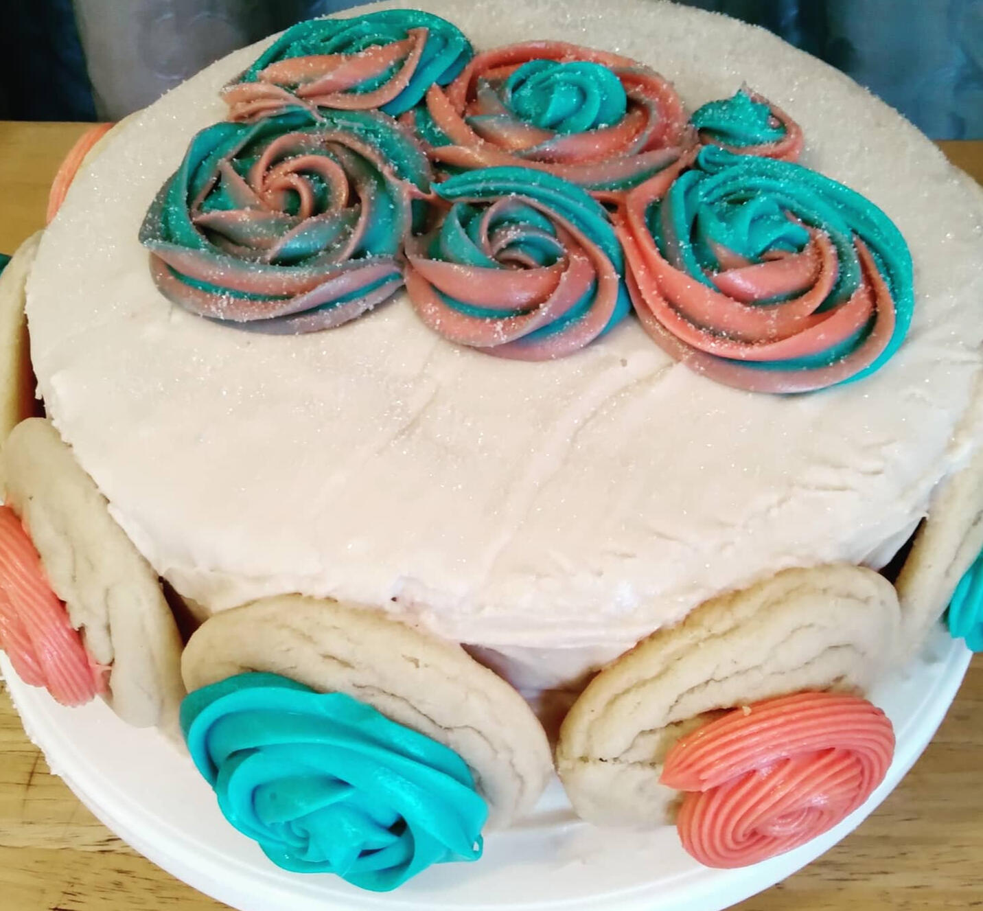 Floral Sugar Cookie Cake