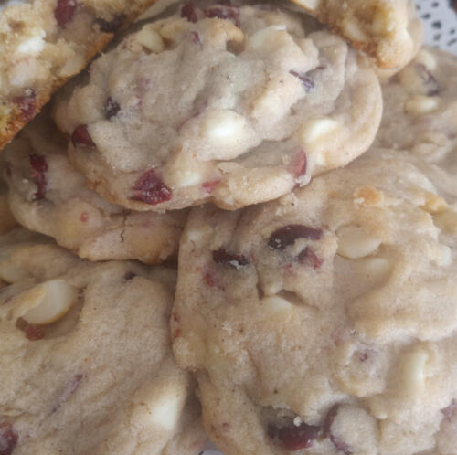 White Chocolate, Cranberry, Macadamia Nut Cookies